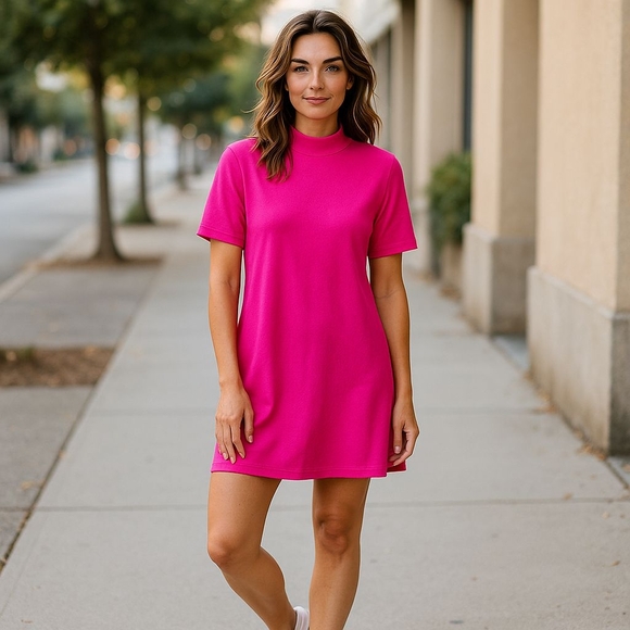 Zara Dresses & Skirts - Zara Mini Dress in Vibrant Pink